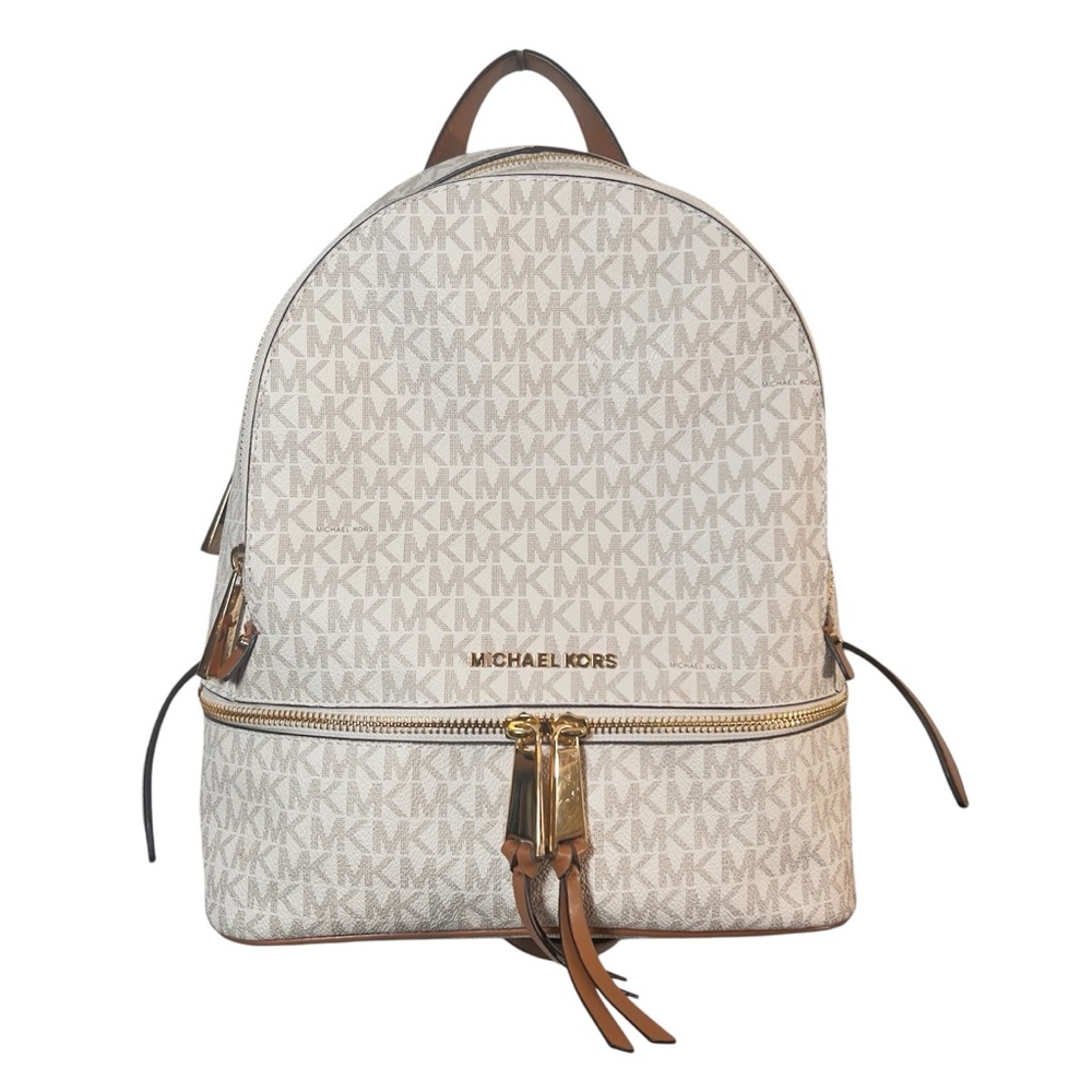Michael Kors Rhea Medium Logo Backpack Vanilla